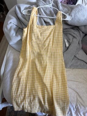 Old Navy Yellow Gingham Mini Dress